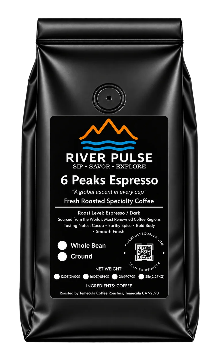 6 Peaks Espresso Blend bag