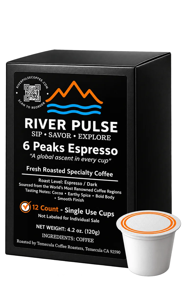 6 Peaks Espresso single serve pod box